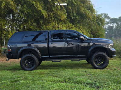 1 2016 1500 Ram Express Rough Country Suspension Lift 75in Vision Razor Satin Black