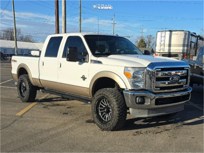 1 2011 F 250 Super Duty Ford Lariat Carli Suspension Lift 25in Gear Off Road Leverage Black Milled