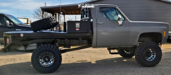 1 1978 K30 Chevrolet Cheyenne Rough Country Suspension Lift 6in Vision Nemesis 111 Gray Black