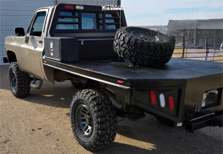 1 1978 K30 Chevrolet Cheyenne Rough Country Suspension Lift 6in Vision Nemesis 111 Gray Black