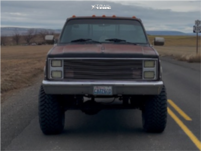 1 1985 K2500 Gmc Sierra Classic Rough Country Suspension Lift 6in Raceline Rockcrusher Polished