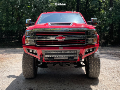 1 2017 Silverado 2500 Hd Chevrolet Ltz Rough Country Suspension Lift 75in Vision Tactical Satin Black