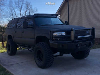 1 2004 Suburban 2500 Chevrolet Lt Rough Country Suspension Lift 7in Vision Tactical Satin Black