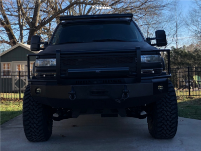 1 2004 Suburban 2500 Chevrolet Lt Rough Country Suspension Lift 7in Vision Tactical Satin Black