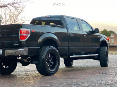 1 2013 F 150 Ford Xlt Rough Country Suspension Lift 6in American Truxx Vortex Black Machined
