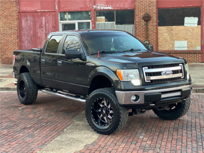 1 2013 F 150 Ford Xlt Rough Country Suspension Lift 6in American Truxx Vortex Black Machined