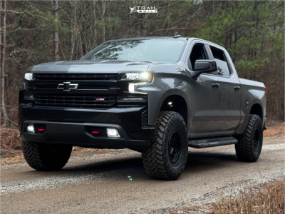 1 2021 Silverado 1500 Chevrolet Custom Trail Boss Readylift Leveling Kit Kmc Km549 Satin Black