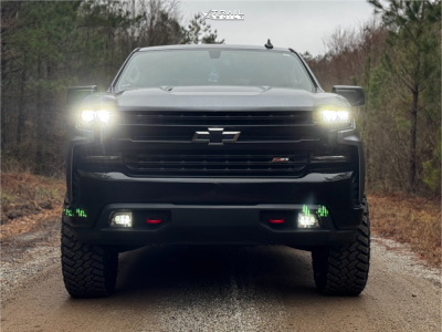 1 2021 Silverado 1500 Chevrolet Custom Trail Boss Readylift Leveling Kit Kmc Km549 Satin Black