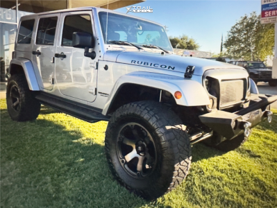 1 2016 Wrangler Jeep Unlimited Rubicon Rough Country Suspension Lift 3in Fuel Beast Matte Black Double Dark Tint