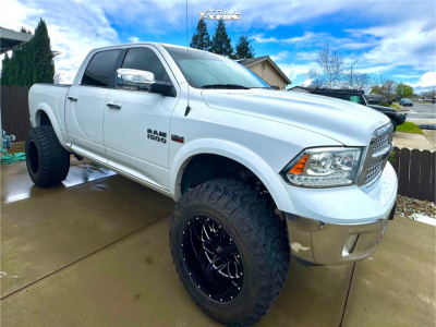 1 2018 1500 Ram Laramie Rough Country Suspension Lift 6in Hardrock Destroyer Black Milled