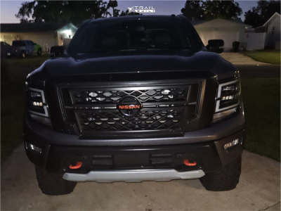 1 2022 Titan Nissan Pro 4x Rough Country Suspension Lift 6in Mayhem Warrior Black