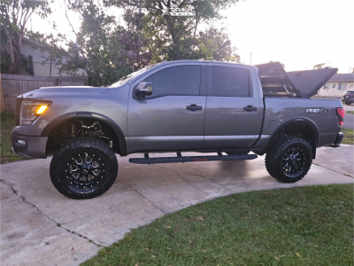 1 2022 Titan Nissan Pro 4x Rough Country Suspension Lift 6in Mayhem Warrior Black