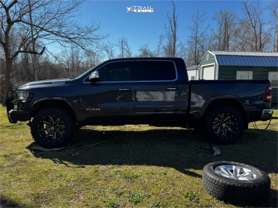 1 2021 1500 Ram Laramie Motofab Leveling Kit Hostile Alpha Black Milled