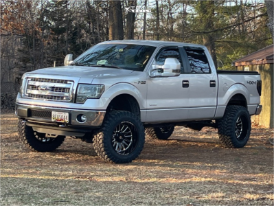 1 2014 F 150 Ford Xlt Rough Country Suspension Lift 6in Gear Off Road Leverage Black Milled