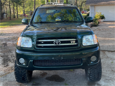 1 2002 Sequoia Toyota Limited Old Man Emu Suspension Lift 4in Black Rhino Armory Black