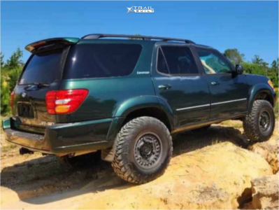1 2002 Sequoia Toyota Limited Old Man Emu Suspension Lift 4in Black Rhino Armory Black