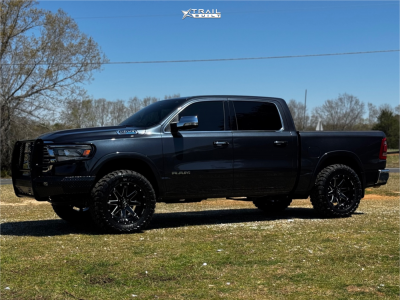 1 2021 1500 Ram Laramie Motofab Leveling Kit Hostile Alpha Black Milled