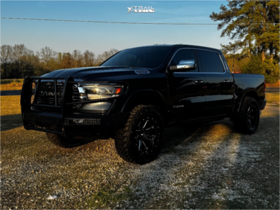 1 2021 1500 Ram Laramie Motofab Leveling Kit Hostile Alpha Black Milled