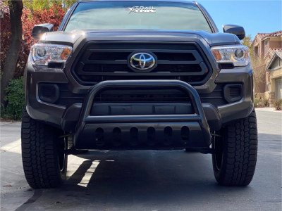 1 2021 Tacoma Toyota Sr Rough Country Suspension Lift 35in American Outlaw Railcar Black Tint