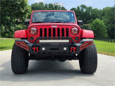 1 2014 Wrangler Jeep Unlimited Sahara Motofab Suspension Lift 25in Fuel Blitz Black Milled