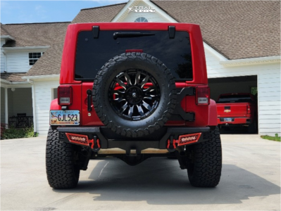 1 2014 Wrangler Jeep Unlimited Sahara Motofab Suspension Lift 25in Fuel Blitz Black Milled