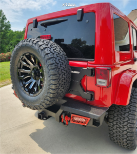 1 2014 Wrangler Jeep Unlimited Sahara Motofab Suspension Lift 25in Fuel Blitz Black Milled