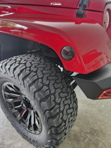 1 2014 Wrangler Jeep Unlimited Sahara Motofab Suspension Lift 25in Fuel Blitz Black Milled