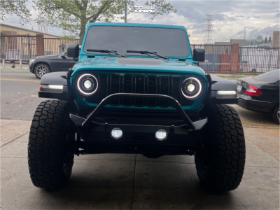 1 2024 Wrangler Jeep Unlimited Rubicon 4xe Evo Mfg 25 Enforcer Overlander Suspension Lift 25in Fuel Covert Anthracite