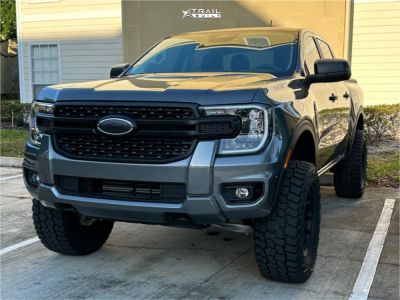 1 2024 Ranger Ford Xl Rough Country Suspension Lift 35in Black Rhino Warthog Matte Black