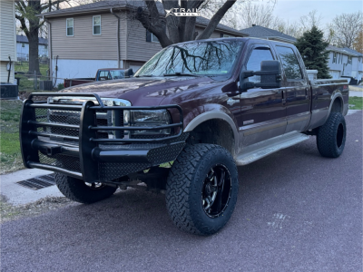 1 2004 F 350 Super Duty Ford King Ranch Superlift Suspension Lift 4in Weld Off Road Cheyenne Black Milled