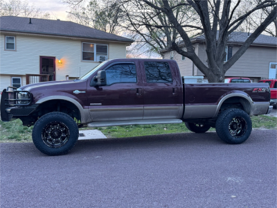1 2004 F 350 Super Duty Ford King Ranch Superlift Suspension Lift 4in Weld Off Road Cheyenne Black Milled