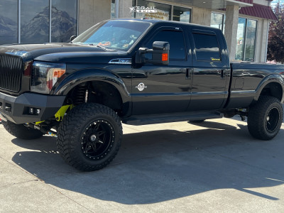 1 2014 F 350 Super Duty Ford Lariat Zone Suspension Lift 8in Anthem Off Road Rogue Black Milled