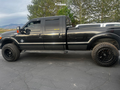 1 2014 F 350 Super Duty Ford Lariat Zone Suspension Lift 8in Anthem Off Road Rogue Black Milled