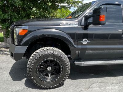 1 2014 F 350 Super Duty Ford Lariat Zone Suspension Lift 8in Anthem Off Road Rogue Black Milled