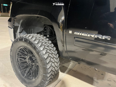 1 2009 Sierra 1500 Gmc Slt Rough Country Suspension Lift 75in Gear Off Road 770b Gloss Black