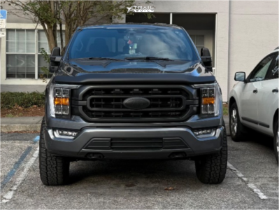 1 2023 F 150 Ford Xlt Rough Country Leveling Kit Hostile H130 Satin Black