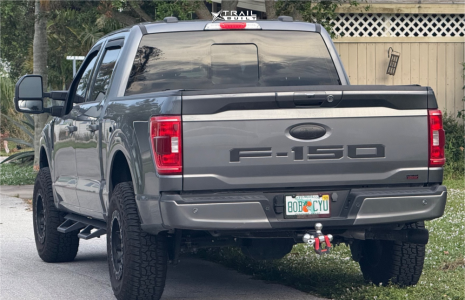 1 2023 F 150 Ford Xlt Rough Country Leveling Kit Hostile H130 Satin Black