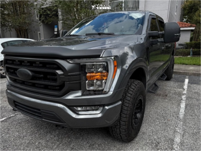 1 2023 F 150 Ford Xlt Rough Country Leveling Kit Hostile H130 Satin Black