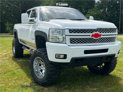 1 2011 Silverado 2500 Hd Chevrolet Lt Rough Country Suspension Lift 7in Hostile Rage Chrome