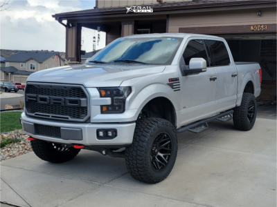 1 2016 F 150 Ford Xlt Superlift Suspension Lift 6in Rough Country 95 Series Black Milled