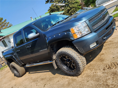1 2011 Silverado 1500 Chevrolet Ltz Rough Country Suspension Lift 6in Fuel Maverick Machined Black
