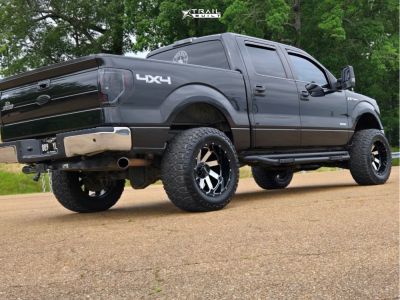 1 2013 F 150 Ford Xlt Comp X Suspension Lift 4in Massiv Offroad Or4 Black Machined