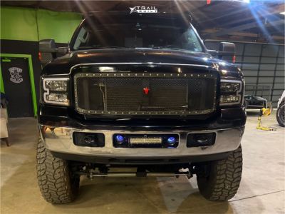 1 2005 F 250 Super Duty Ford Lariat Rough Country Suspension Lift 8in Arkon Off Road Lincoln Black Milled