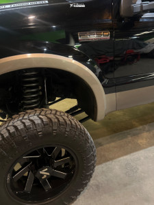 1 2005 F 250 Super Duty Ford Lariat Rough Country Suspension Lift 8in Arkon Off Road Lincoln Black Milled