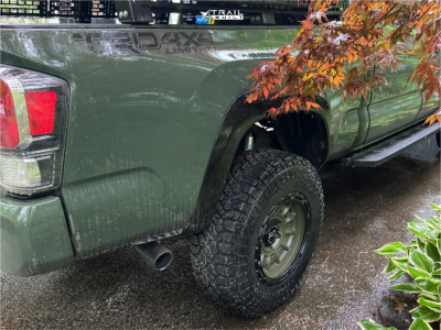 1 2022 Tacoma Toyota Limited Bilstein Suspension Lift 35in Black Rhino Legion Green