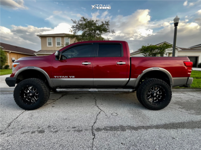 1 2018 Titan Nissan Platinum Reserve Rough Country Suspension Lift 6in Xd Xd825 Black