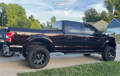 1 2020 F 150 Ford Xlt Rough Country Suspension Lift 6in Fuel Contra Black Milled