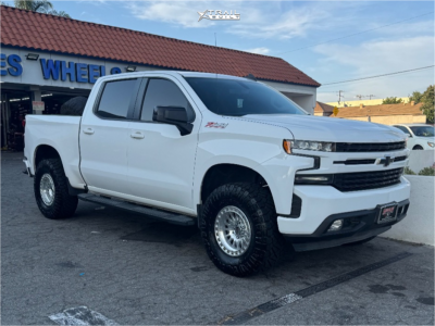 1 2019 Silverado 1500 Chevrolet Rst Readylift Suspension Lift 4in Kmc Kmc Ims Gloss Silver With Machined Face Machined