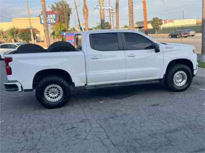 1 2019 Silverado 1500 Chevrolet Rst Readylift Suspension Lift 4in Kmc Kmc Ims Gloss Silver With Machined Face Machined