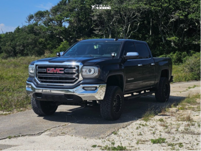 1 2017 Sierra 1500 Gmc Sle Rough Country Suspension Lift 5in Rtx Offroad Striker Gloss Black